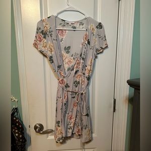 Floral Warp Around Dress